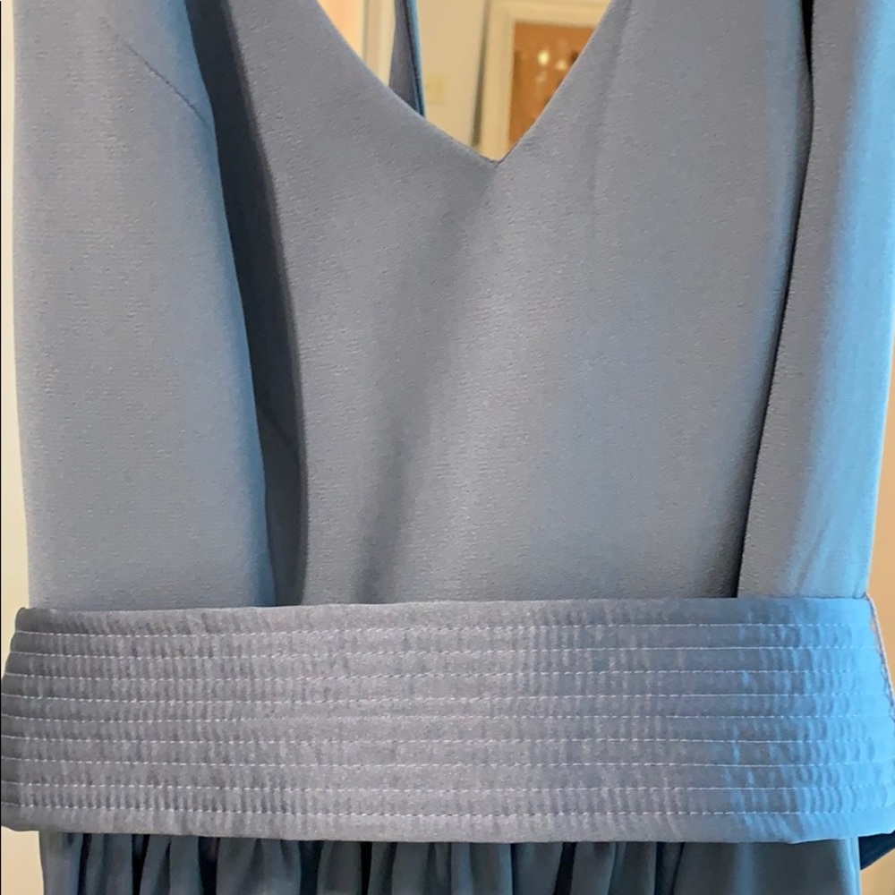 David’s bridal halter vneck with sash, size 4